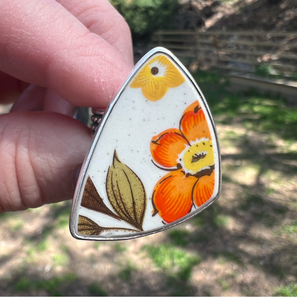 Artisan Vintage Plate Sterling Silver Ring